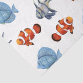 Ontwerp van de serie Marine Life Series 4 Tissue P Tissuepapier (Detail)