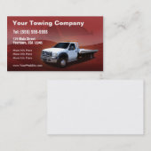 Ontwerp van de sleeponderneming voor witte vrachtw visitekaartje (Voorkant / Achterkant)