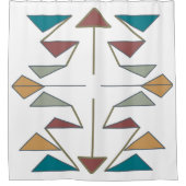Ontwerp van de Southwestern Oblique driehoek Douchegordijn (Voorkant)