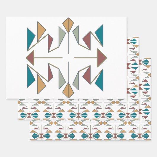 Ontwerp van de Southwestern Oblique driehoek Inpakpapier Vel (Set)