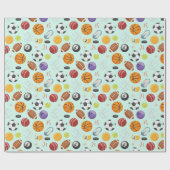 Ontwerp van de sportballen cadeaupapier (Vlak)