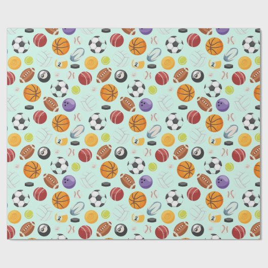 Ontwerp van de sportballen cadeaupapier (Vlak)