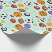 Ontwerp van de sportballen cadeaupapier (Hoek)
