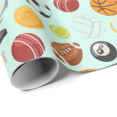 Ontwerp van de sportballen cadeaupapier (Rol Hoek)