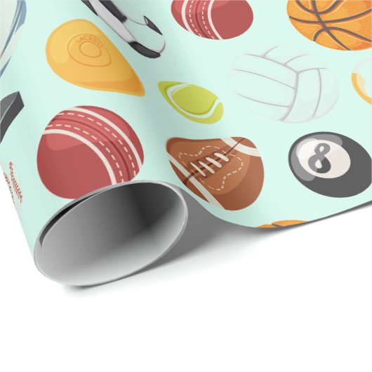 Ontwerp van de sportballen cadeaupapier (Rol Hoek)