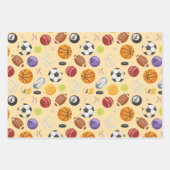 Ontwerp van de sportballen inpakpapier vel (Voorkant 3)