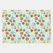 Ontwerp van de sportballen inpakpapier vel (Voorkant)