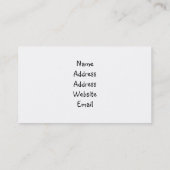 Ontwerp van de springveer met dieren en bloemen visitekaartje (Achterkant)