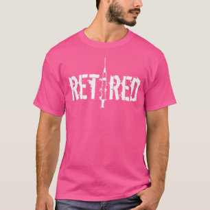 Ontwerp van de spuit voor gepensioneerde verpleegk t-shirt