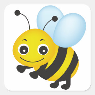 Ontwerp van de staafbijen vierkante sticker