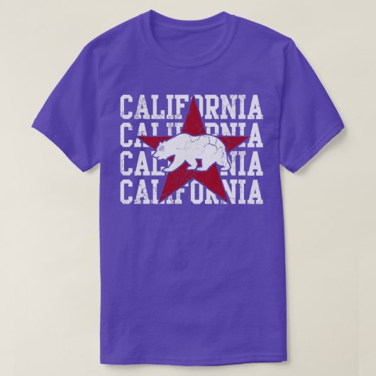 Ontwerp van de staatsvlag van Californië T-shirt (Design voorkant)