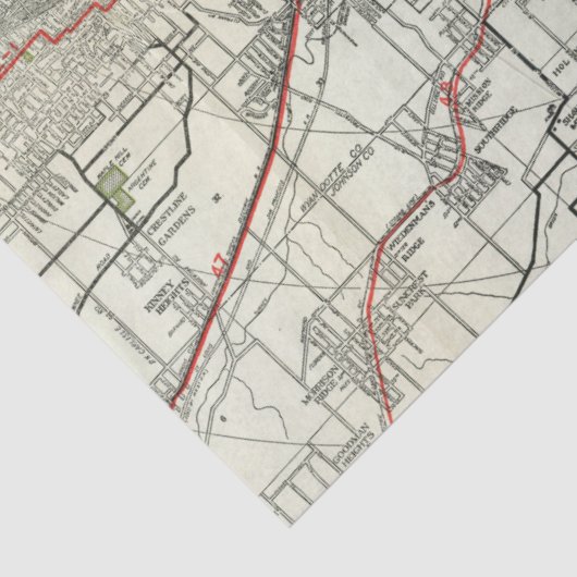 Ontwerp van de Stadskaartreeks 10 Tissuepapier (Detail)