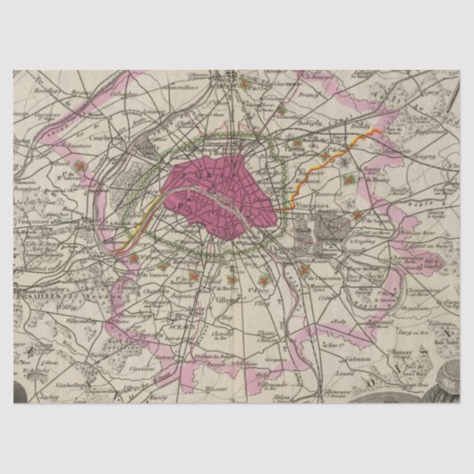 Ontwerp van de Stadskaartreeks 12 Tissuepapier (Voorkant)