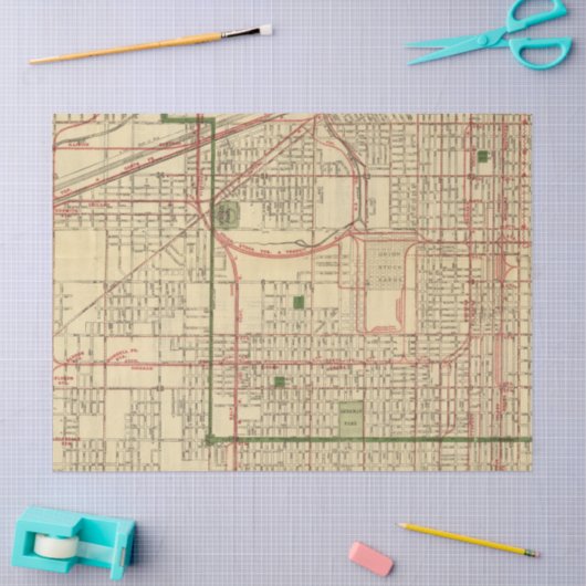 Ontwerp van de Stadskaartreeks 1 Tissuepapier (Craft)