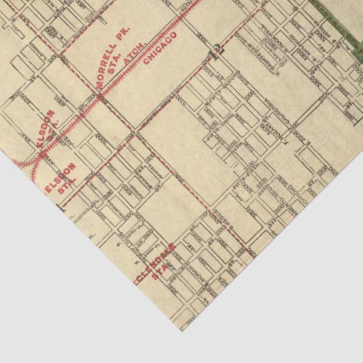 Ontwerp van de Stadskaartreeks 1 Tissuepapier (Detail)