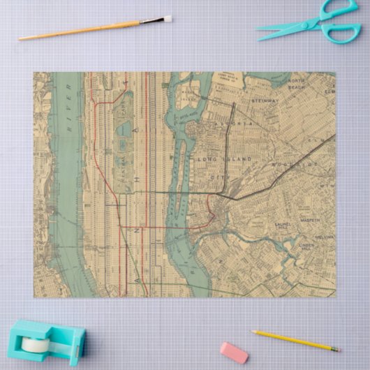 Ontwerp van de Stadskaartreeks 5 Tissuepapier (Craft)