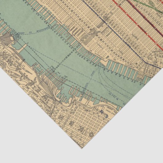 Ontwerp van de Stadskaartreeks 5 Tissuepapier (Detail)