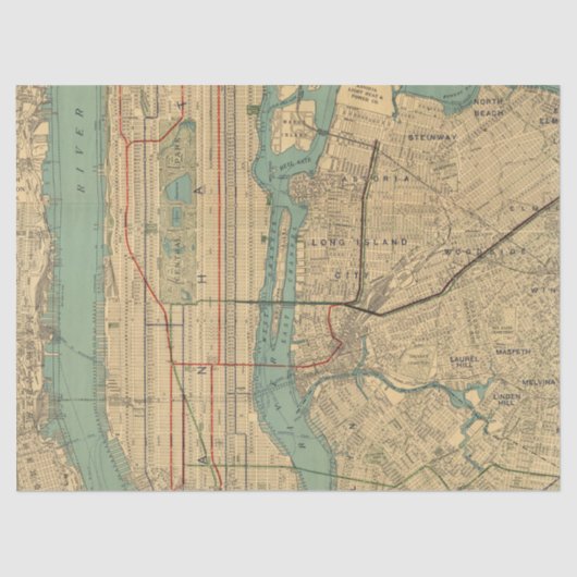 Ontwerp van de Stadskaartreeks 5 Tissuepapier (Voorkant)