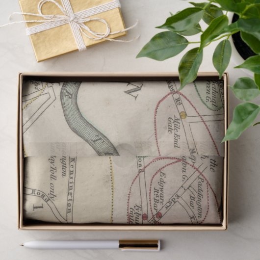 Ontwerp van de Stadskaartreeks 8 Tissuepapier (Geschenk)