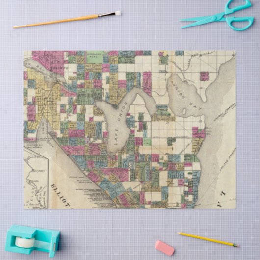 Ontwerp van de Stadskaartreeks 9 Tissuepapier (Craft)