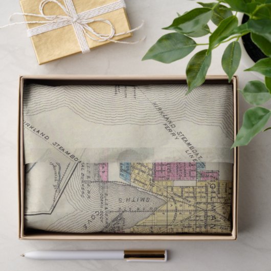 Ontwerp van de Stadskaartreeks 9 Tissuepapier (Geschenk)