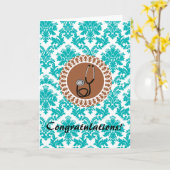 Ontwerp van de Stethoscoop van het damast het Kaart (Gele Bloem)