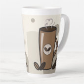 ontwerp van de stomende latte-Mok Latte Mok (Rechterhoek)