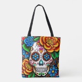 Ontwerp van de suikerschedel tote bag (Achterkant)