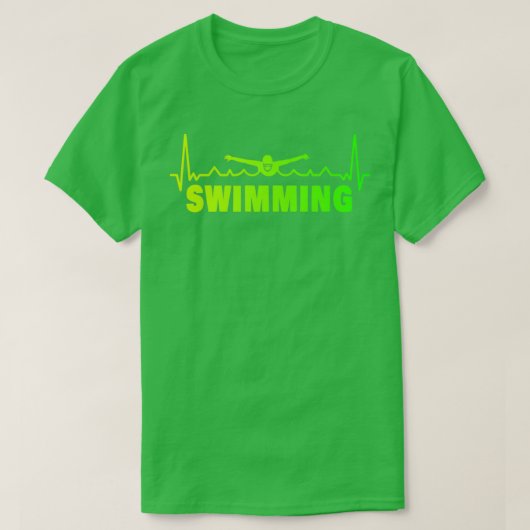Ontwerp van de swiminghartslag t-shirt (Design voorkant)
