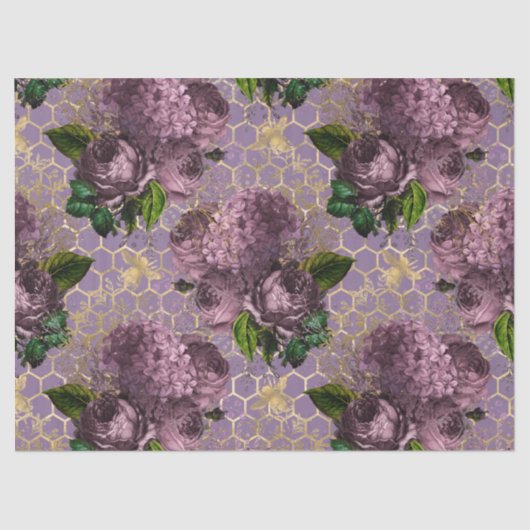 Ontwerp van de Tea Garden Bee-reeks 48 Tissuepapier (Voorkant)