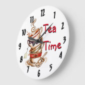 Ontwerp van de Tea Time Clock Grote Klok (Hoek)