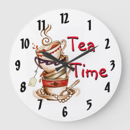 Ontwerp van de Tea Time Clock Grote Klok