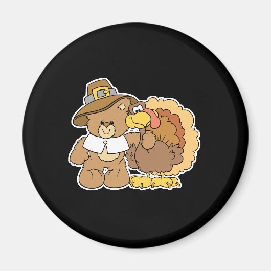 ontwerp van de tedy - Thanksgiving van turkije Magneet (Voorkant)