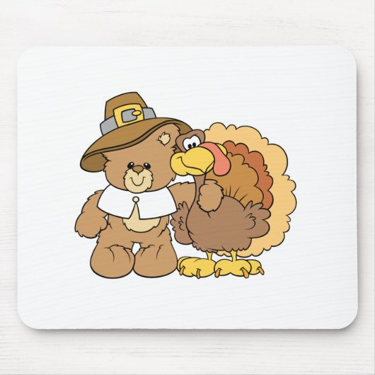 ontwerp van de tedy - Thanksgiving van turkije Muismat (Voorkant)
