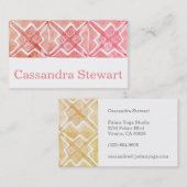 Ontwerp van de tegels voor geometrische waterverf visitekaartje (Voorkant / Achterkant)