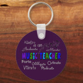Ontwerp van de terminologie van de muziekdocent sleutelhanger (Voorkant)