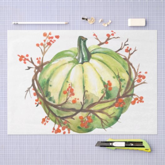 Ontwerp van de Thanksgiving-pompoenreeks 17 Tissuepapier (Craft)