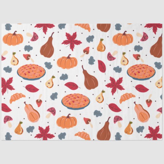 Ontwerp van de Thanksgiving Pumpkin-reeks 48 Tissuepapier (Voorkant)