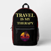 Ontwerp van de TRAVEL-therapie Bedrukte Rugzak (Voorkant)