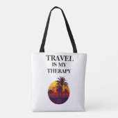 Ontwerp van de TRAVEL-therapie Tote Bag (Achterkant)