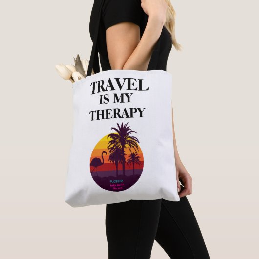 Ontwerp van de TRAVEL-therapie Tote Bag (Dichtbij)