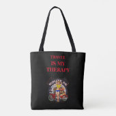 Ontwerp van de TRAVEL-therapie Tote Bag (Achterkant)