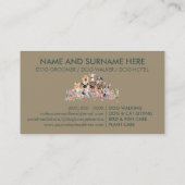 Ontwerp van de trekbloemen van honden visitekaartje (Achterkant)
