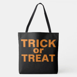 Ontwerp van de trick or treat met type tote bag