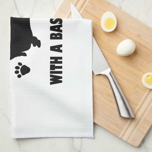 ontwerp van de troebelhond theedoek (Quarter Fold)