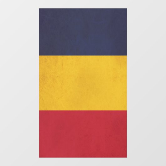  ontwerp van de Tsjaadvlag Raamsticker (Vel)