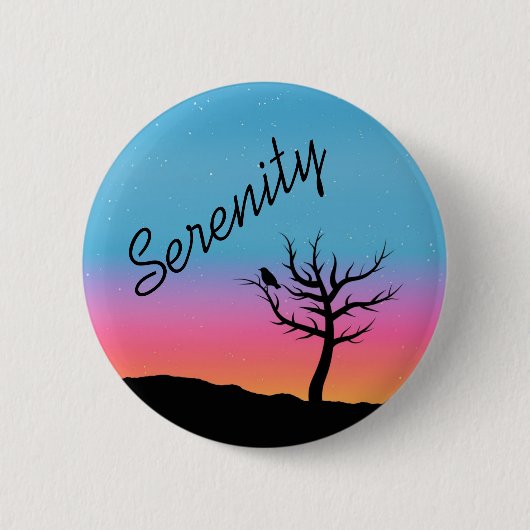 Ontwerp van de Twilight Sky-service Ronde Button 5,7 Cm (Voorkant)