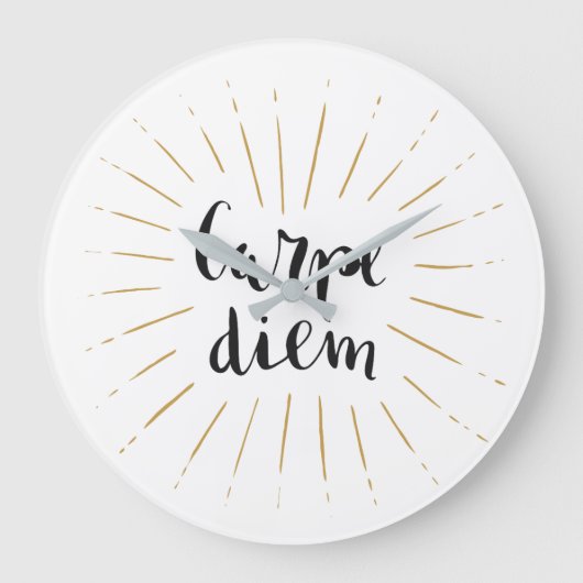 Ontwerp van de Typografie van Carpe het Diem Grote Klok (Voorkant)