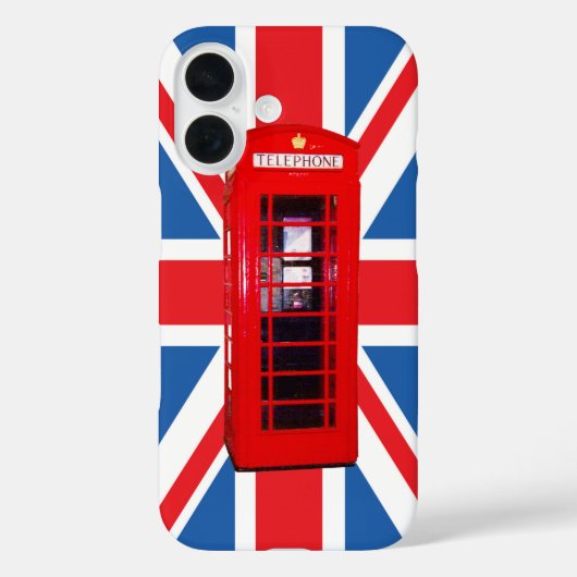Ontwerp van de uniale vlag/vlag en rode telefoondo Case-Mate iPhone case (Achterkant)