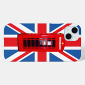 Ontwerp van de uniale vlag/vlag en rode telefoondo Case-Mate iPhone case (Achterkant (horizontaal))